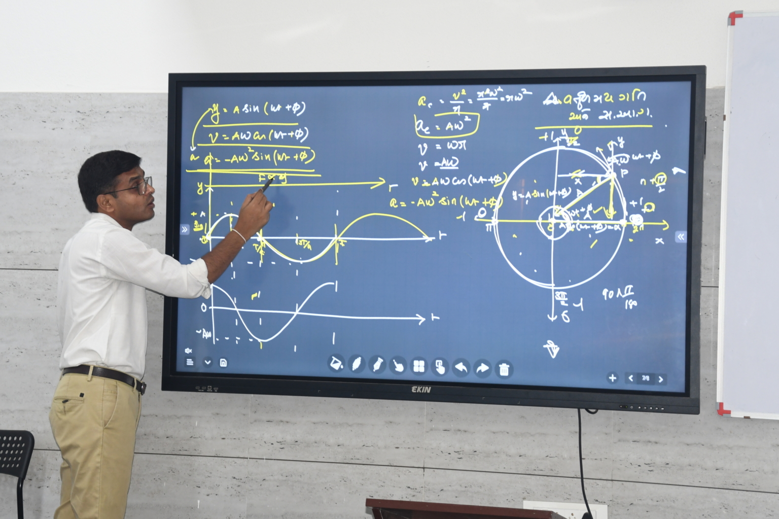 Digital Blackboards in the classroom at Samatva Academy